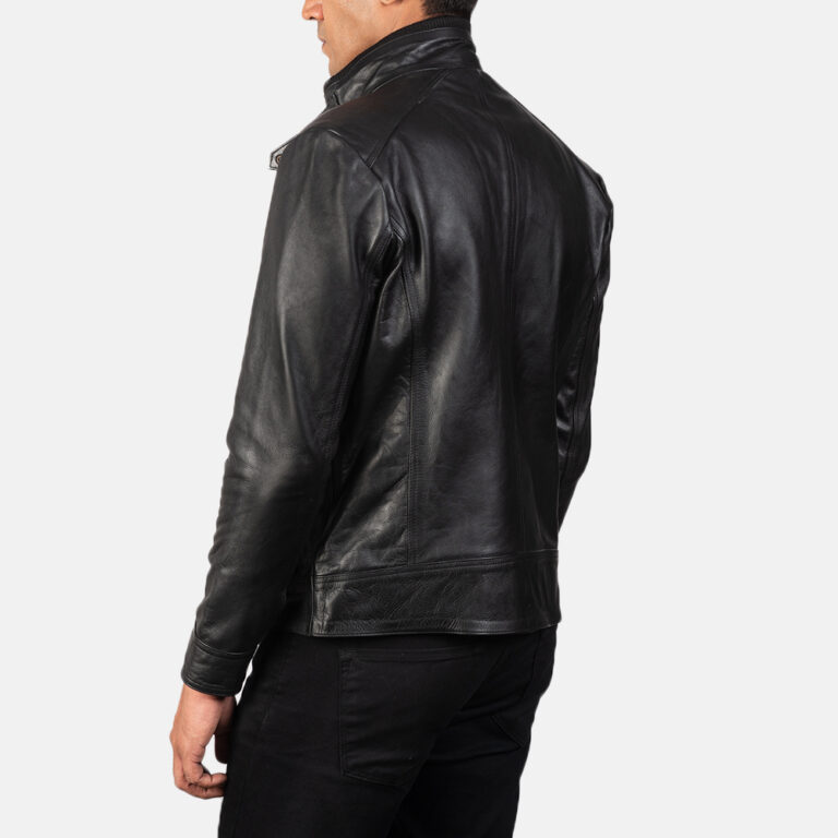 Mens Darren Black Leather Biker Jacket6163-8-1568637246263